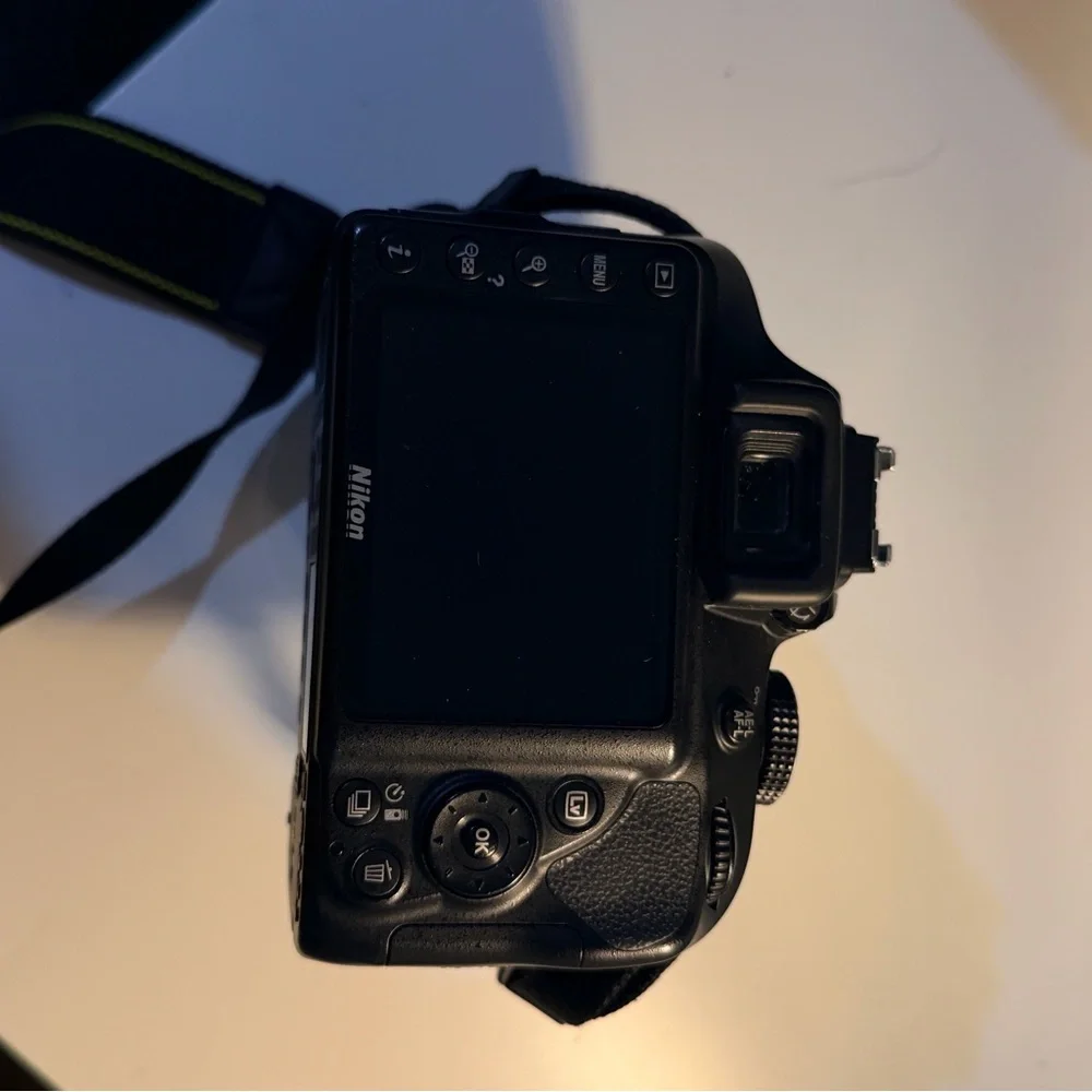 Nikon D3400 DSLR Camera - Black with Yellow Strap